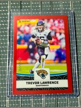 Num: 077/149 🏈 TREVOR LAWRENCE NFL Football “Sticker” “Numbered” Card No #37
